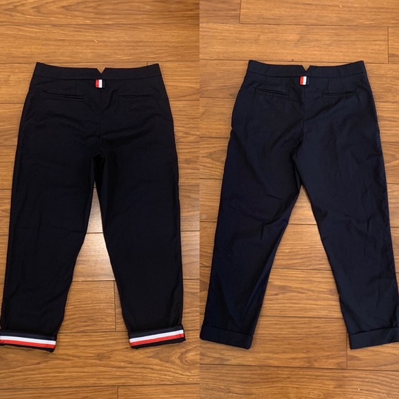 THOM BROWNE Style Crop Navy Trousers - Picture 10 of 16